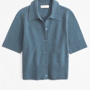 Abercrombie & Fitch Blue Button-Up Cardigan